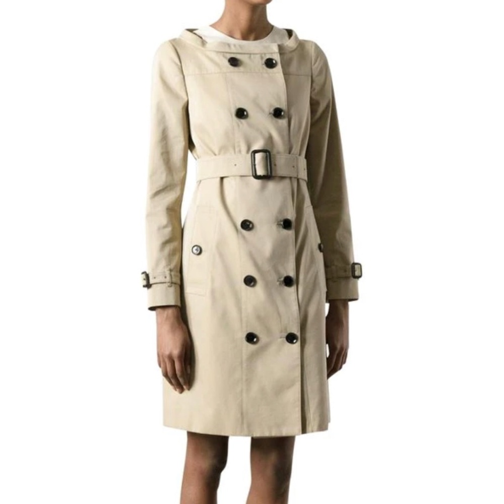 Burberry Beige Natural Wide Neck Coat